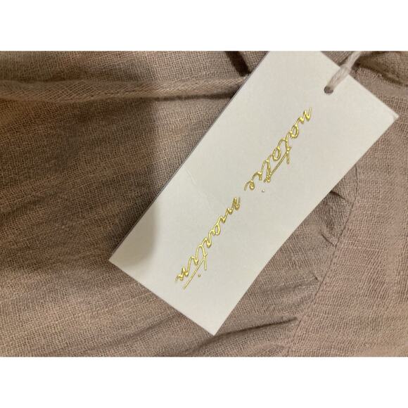 NATALIE MARTIN Beige Cotton Sand Gauze Oversized Fernanda Midi Dress Size XS - Picture 6 of 8